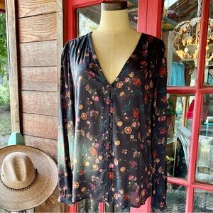 Lucky Brand Antique Floral Print Button Down